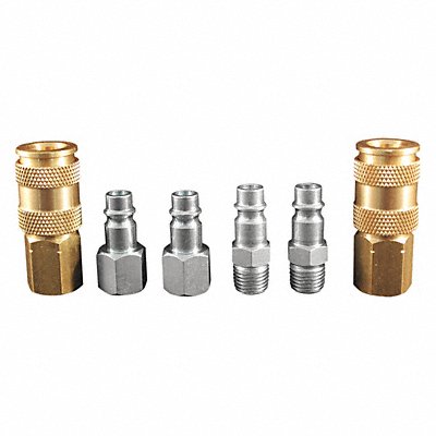 MILTON S217 V Style Coupler and Plug Kit 6 Pcs