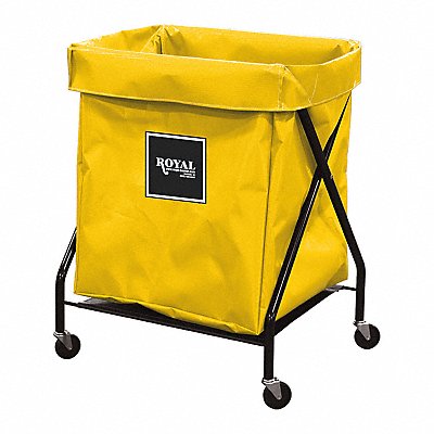 ROYAL BASKET TRUCKS R08YYXXFA3ONN X-Frame Cart 8 Bu Yellow Vinyl