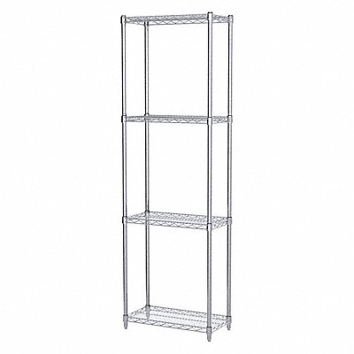 AKRO-MILS AWS741224SU Wire Shelving Unit 12 x24 x74 4-Shelf