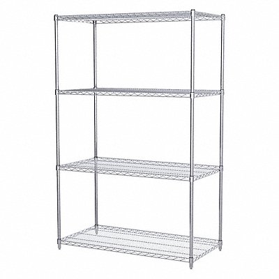 AKRO-MILS AWS742448SU Wire Shelving Unit 24 x48 x74 4-Shelf