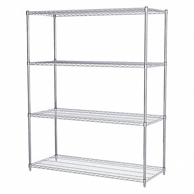 AKRO-MILS AWS742460SU Wire Shelving Unit 24 x60 x74 4-Shelf
