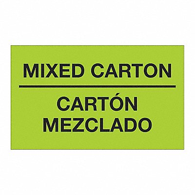 TAPE LOGIC DL1319 Bilingual Label Mixed Carton 3x5