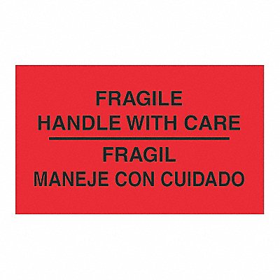 TAPE LOGIC DL3011 Bilingual Label Fragile 3x5