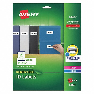 AVERY 6460 Laser Labels White PK750
