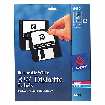 AVERY 6490 Disk Labels PK375