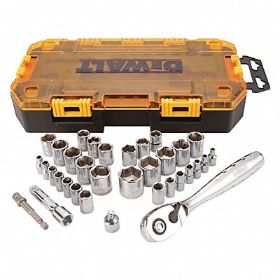 DEWALT DWMT73804 Tough Box 1/4 3/8 Drive Socket Set