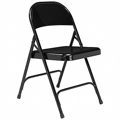 NATIONAL PUBLIC SEATING 510 Folding Chair Steel Black PK4
