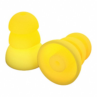 PLUGFONES PRPSY10 ComforTiered Silicone Plugs Yellow PK5