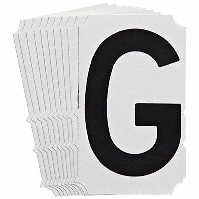 BRADY 5180PG Numbers and Letters Labels PK 10