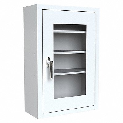 DURHAM MFG 51943PD Empty First Aid Kit 4 Shelves 27 H WHT