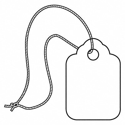 PARTNERS BRAND G26001 Merch Tag Strung 3/8x13/16 PK1000