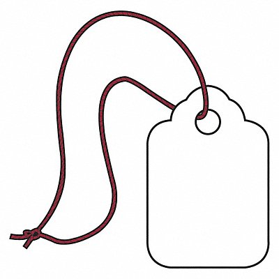 PARTNERS BRAND G26002 Merch Tag Strung 3/8x13/16 PK1000