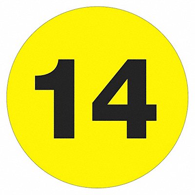 TAPE LOGIC DL6784 Labels Number 14 2 Circle