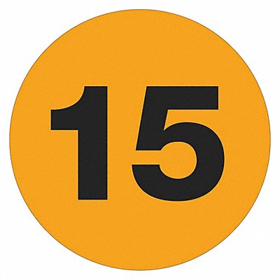 TAPE LOGIC DL6785 Labels Number 15 2 Circle