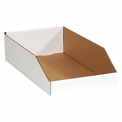 PARTNERS BRAND BINEB1810 Bins Open Top 10x18x4x1/2 White PK25