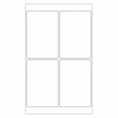 TAPE LOGIC LL130 Laser Label Rectangle 4x6 PK400