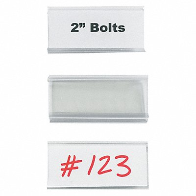 WIRE-RAC LH150 Label Holders Snap-On 3x1 5/16 PK25