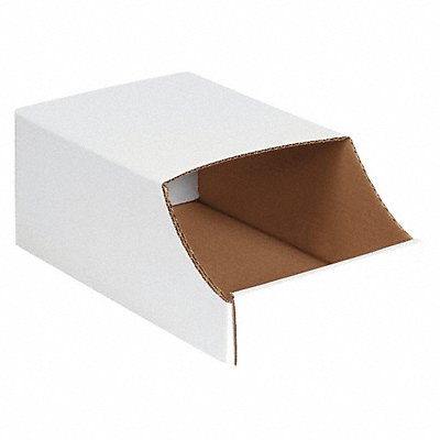 PARTNERS BRAND BINB712 Bins Stackable 7x12x4 1/2 White PK50