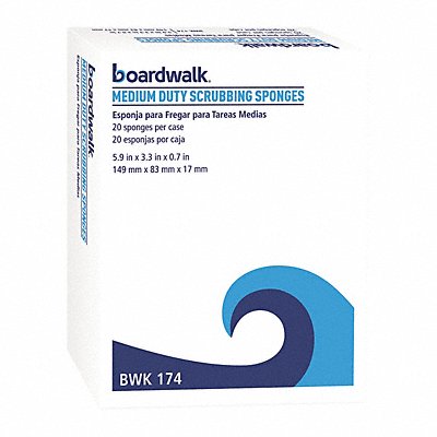BOARDWALK BWK174 Sponges 6 1/8 in L Yellow/Green PK20