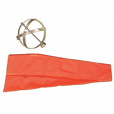 CORTINA SAFETY PRODUCTS 03WS3KT Windsock w/Hardware 10 Open 3ft.