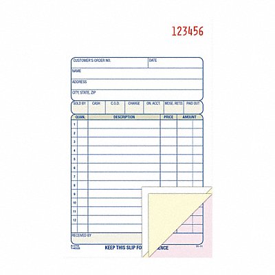 ADAMS BUSINESS FORMS TC4705 Book Carbonless Sales Form