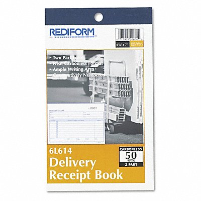 REDIFORM 6L614 Delivery Receipt Book 50 Sets