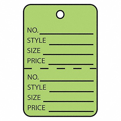 PARTNERS BRAND G26013 Garment Tag Perfed 1 1/4x1 7/8 PK1000