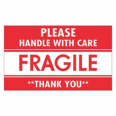 TAPE LOGIC SCL536 Label Fragile HWC 3x5