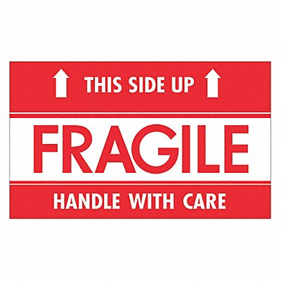 TAPE LOGIC SCL521 Label Fragile This Side UpHWC 3x5
