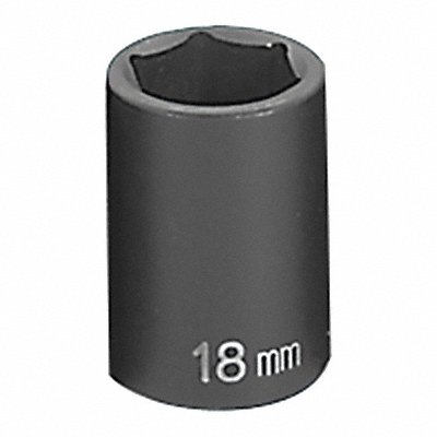 GREY PNEUMATIC 2018M Socket 18mm 1/2 D Impact 6pt.