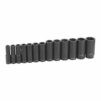 GREY PNEUMATIC 1312D Socket Set 1/2 D D 13pcs.