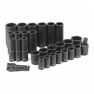GREY PNEUMATIC 1328RD Socket Set 1/2 D 28pcs.