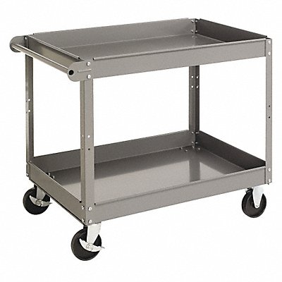 TENNSCO SC2436 Two Shelf Metal Cart 24x36x32H Grey