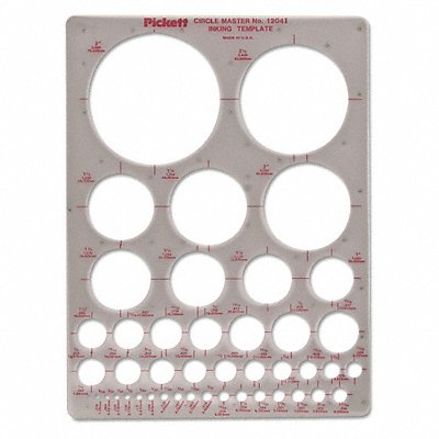 CHARTPAK 1204I Circles Stencil 7x9 Smoke