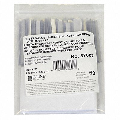 C-LINE 87607 Label Holder Self-Adhesive 5x3 PK50