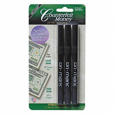 DRI-MARK 3513B1 Counterfeit Bill Detector Pen PK3