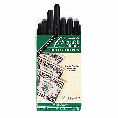 DRI-MARK 351R1 Counterfeit Bill Detector Pen U.S. PK12