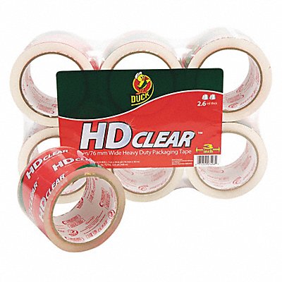 DUCK 7496 Packaging Tape 3 x55 yd. Clear PK6