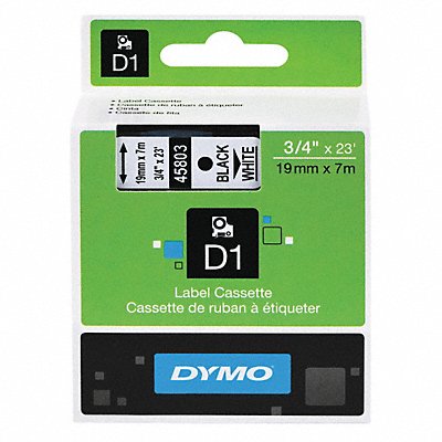 DYMO 45803 Label Tape Removable 0.75 Blk On White