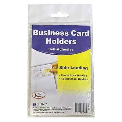C-LINE 70238 AdhesiveBusinessCardHolders PK10