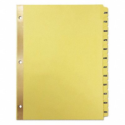 UNIVERSAL ONE UNV20814 Index Binder Letter Jan-Dec PK12