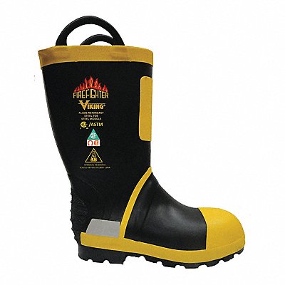 VIKING VW9011 Fire Boot Felt Lined Yllw/Blk Size 11 PR