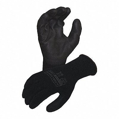AZUSA SAFETY N10556 PU Coated Gloves Black/Black L PR