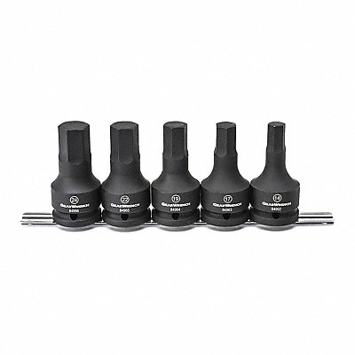 GEARWRENCH 84968 Hex Bit Imp Sckt Set 5 pcs. 3/4 Dr Mtrc
