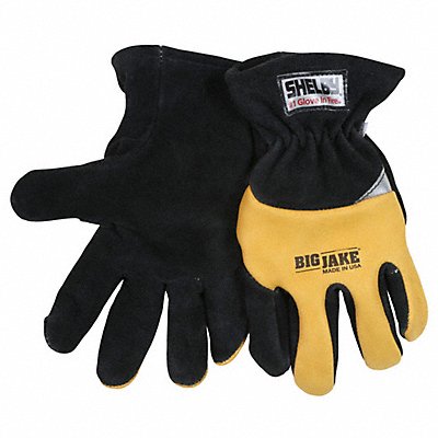 SHELBY 5283xsmall Firefighter Gloves Black/Yellow PR