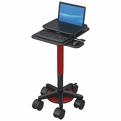 AFC INDUSTRIES LPC2001825LSH1601 Laptop Cart Black/Red 48 H x 18 W