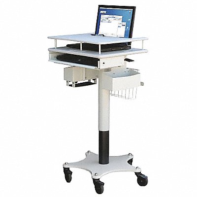 AFC INDUSTRIES LPC7502117KB2MBSHIM11 Laptop Cart 27-1/2 to 43-1/2 H x 21 W