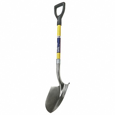 ABILITY ONE 5120020000000 Round Point Shovel D-Grip Handle 14 ga.