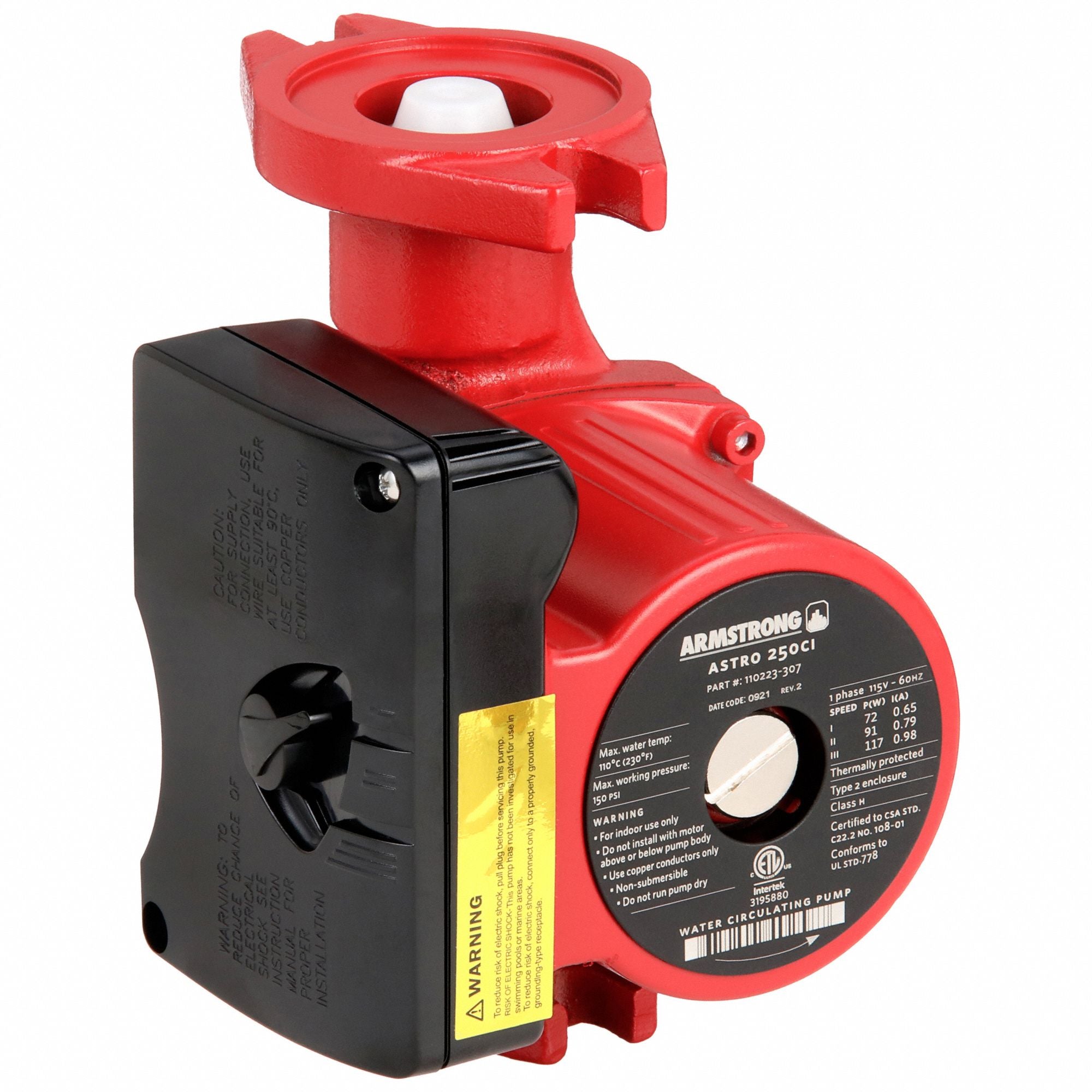 ARMSTRONG PUMPS INC. 110223307 Hydronic Circulating Pump Flanged 1/5HP