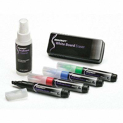 ABILITY ONE 7520020000000 Dry Erase Markers Chisel PK4